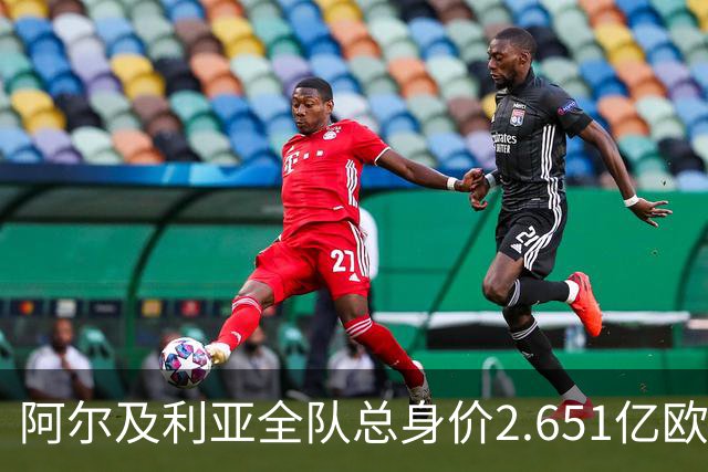 阿尔及利亚全队总身价2.651亿欧，26名球员中马扎的4500万欧最高